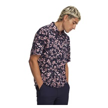 Under Armour Matchplay Printed Herren Poloshirt, midnight navy/posh pink