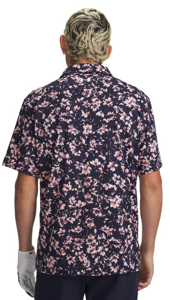 Under Armour Matchplay Printed Herren Poloshirt, midnight navy/posh pink
