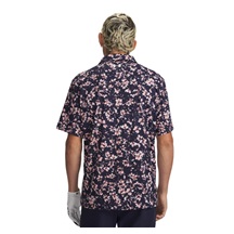 Under Armour Matchplay Printed Herren Poloshirt, midnight navy/posh pink