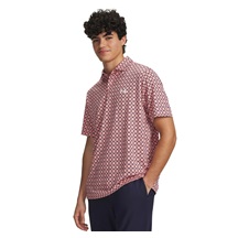 Under Armour Matchplay Printed Herren Poloshirt, posh pink/midnight navy