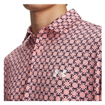 Under Armour Matchplay Printed Herren Poloshirt, posh pink/midnight navy