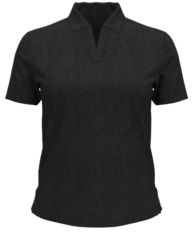Under Armour Halo Bonded Jacquard Damen Poloshirt, schwarz
