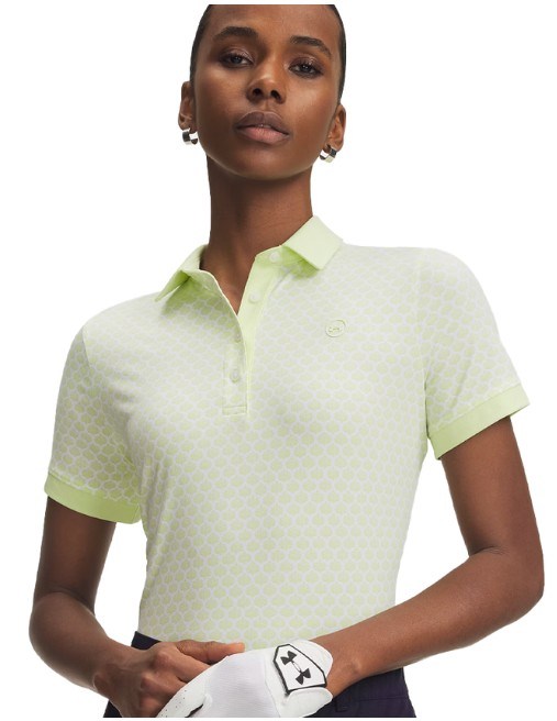 Under Armour Drive Printed Damen Poloshirt, fade green/white