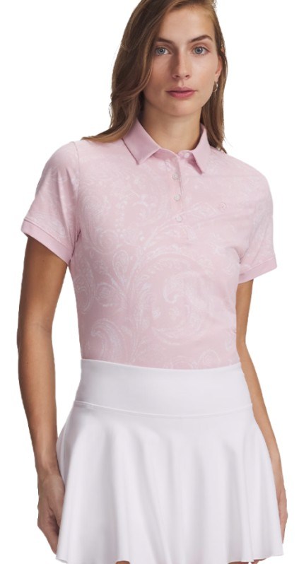 Under Armour Drive Printed Damen Poloshirt, prime pink/white