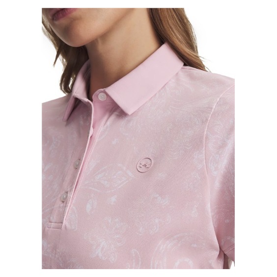 Under Armour Drive Printed Damen Poloshirt, prime pink/white