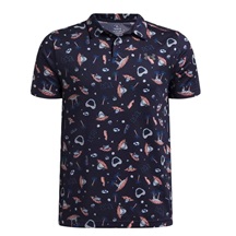 Under Armour Matchplay Printed Junior Poloshirt, midnight navy/posh pink/castlerock