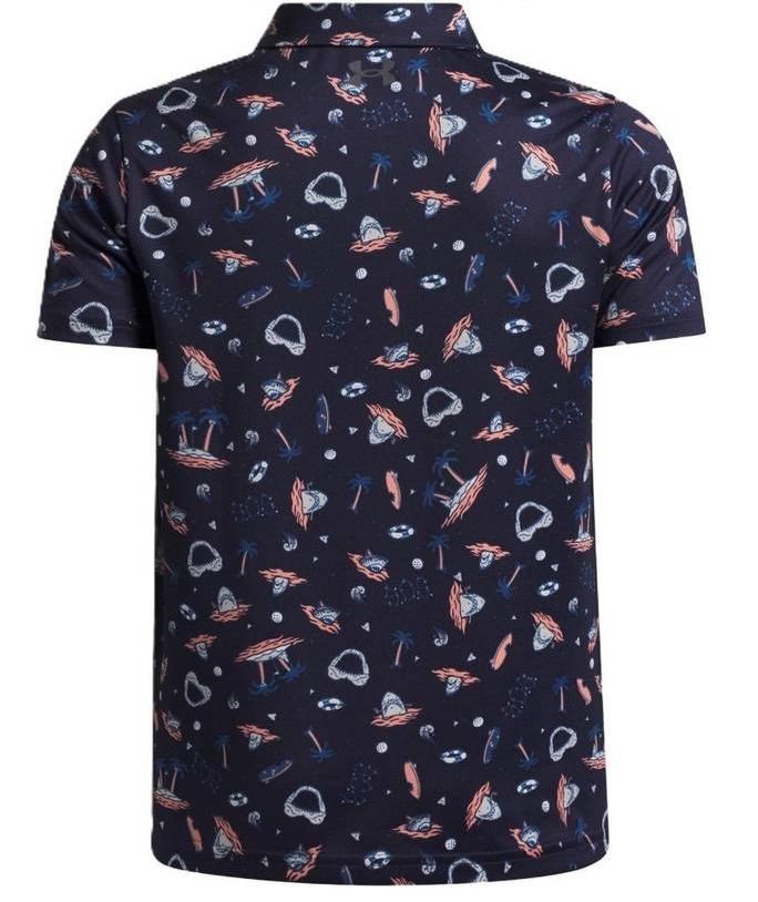 Under Armour Matchplay Printed Junior Poloshirt, midnight navy/posh pink/castlerock