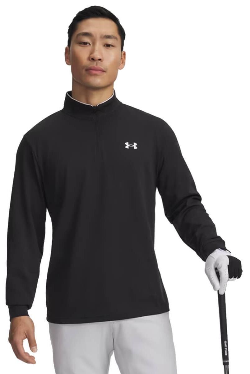 Under Armour MatchPlay 1/4 Zip Herren Sweatshirt, schwarz/weiss