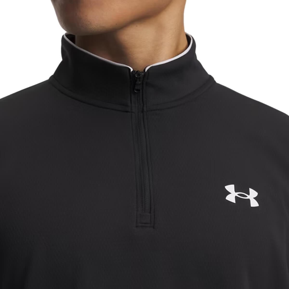 Under Armour MatchPlay 1/4 Zip Herren Sweatshirt, schwarz/weiss