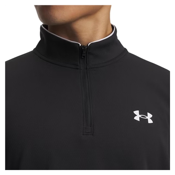 Under Armour MatchPlay 1/4 Zip Herren Sweatshirt, schwarz/weiss