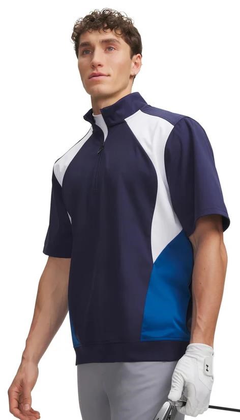 Under Armour Drive Wind SS 1/2 Zip Herrenjacke, dunkelblau/weiss