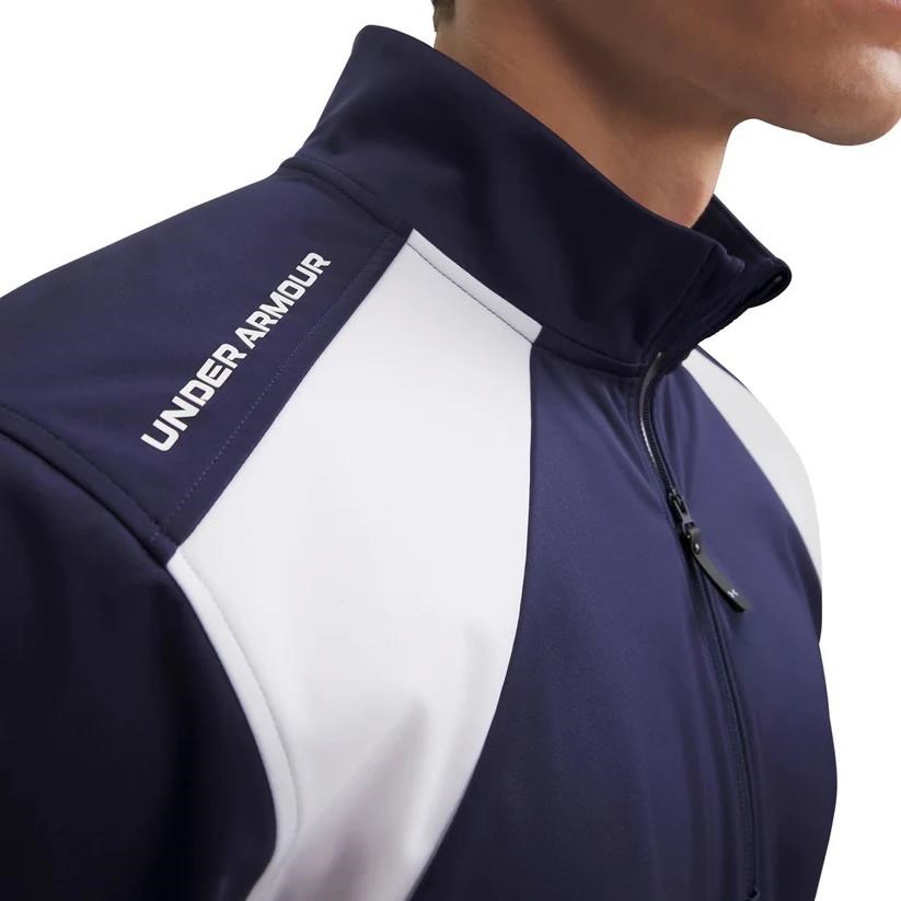 Under Armour Drive Wind SS 1/2 Zip Herrenjacke, dunkelblau/weiss