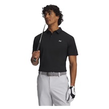 Under Armour Tee To Green Pique Herren Poloshirt, schwarz/weiss