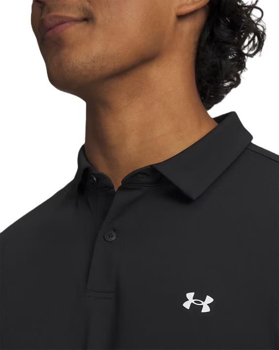 Under Armour Tee To Green Pique Herren Poloshirt, schwarz/weiss
