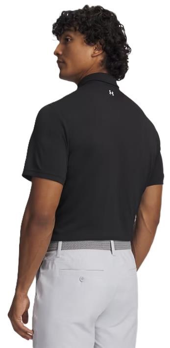 Under Armour Tee To Green Pique Herren Poloshirt, schwarz/weiss