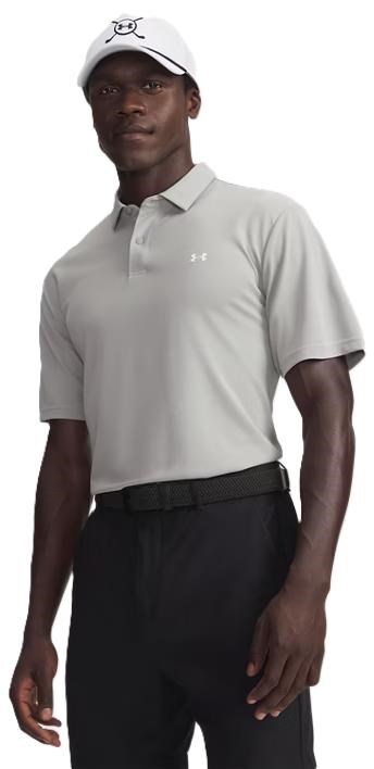 Under Armour Tee To Green Pique Herren Poloshirt, titanium/weiss