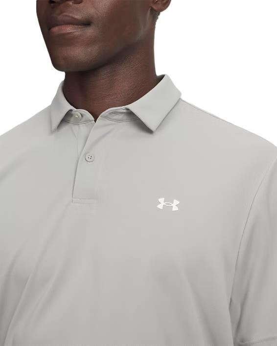 Under Armour Tee To Green Pique Herren Poloshirt, titanium/weiss