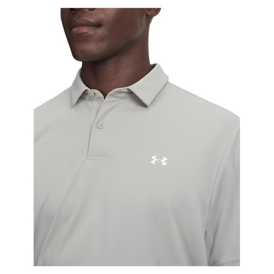 Under Armour Tee To Green Pique Herren Poloshirt, titanium/weiss