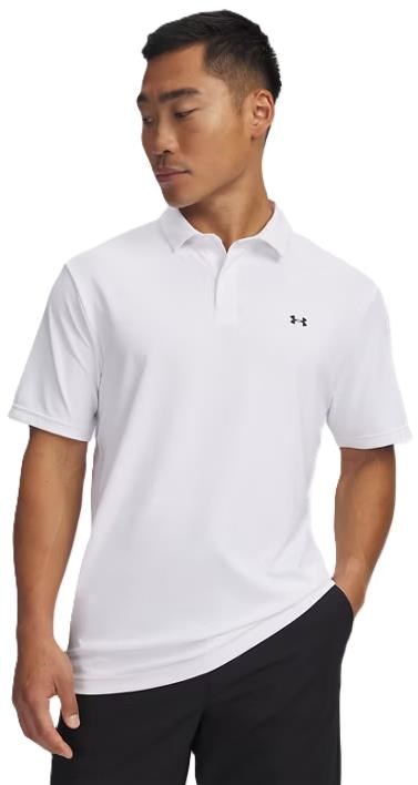 Under Armour Tee To Green Pique Herren Poloshirt, weiss/schwarz