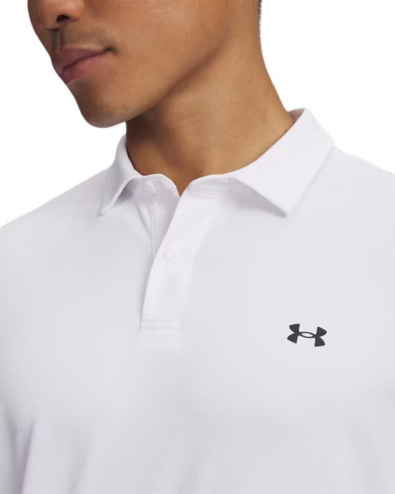 Under Armour Tee To Green Pique Herren Poloshirt, weiss/schwarz