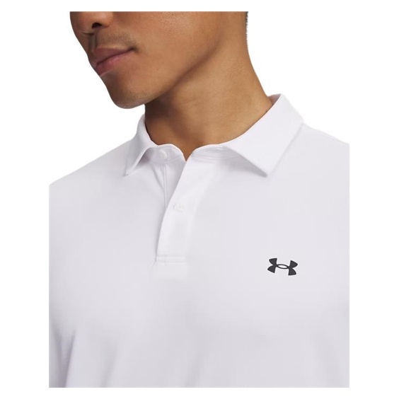 Under Armour Tee To Green Pique Herren Poloshirt, weiss/schwarz