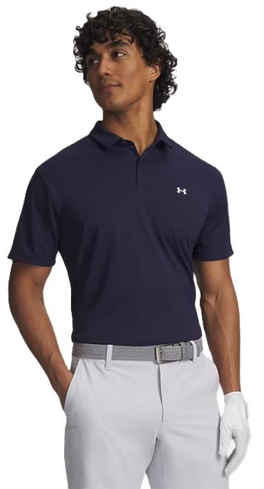 Under Armour Tee To Green Pique Herren Poloshirt, dunkelblau/weiss