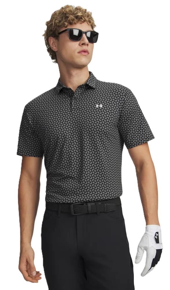 Under Armour T2G Printed Herren Poloshirt, schwarz