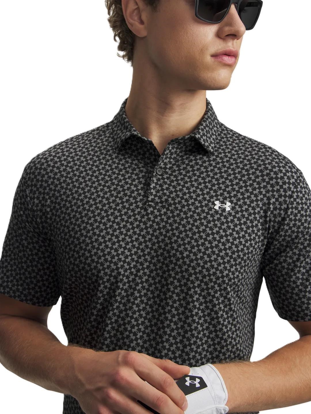 Under Armour T2G Printed Herren Poloshirt, schwarz