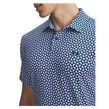 Under Armour T2G Printed Herren Poloshirt, blau/weiss