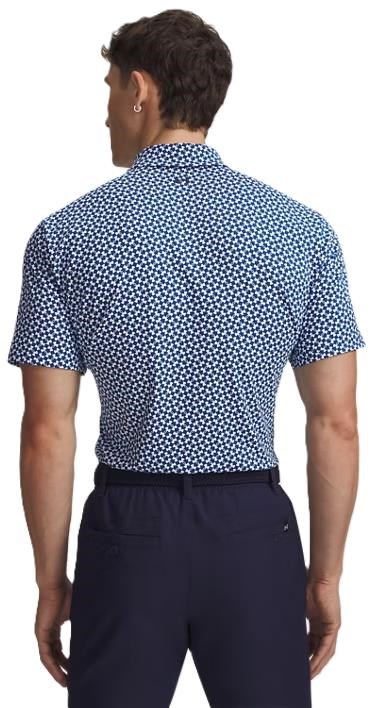 Under Armour T2G Printed Herren Poloshirt, blau/weiss