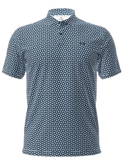 Under Armour T2G Printed Herren Poloshirt, blau/weiss