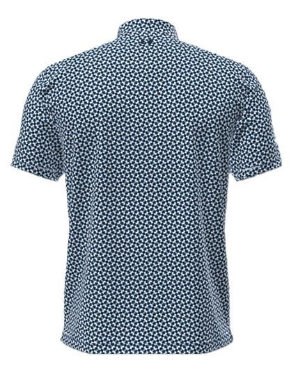 Under Armour T2G Printed Herren Poloshirt, blau/weiss