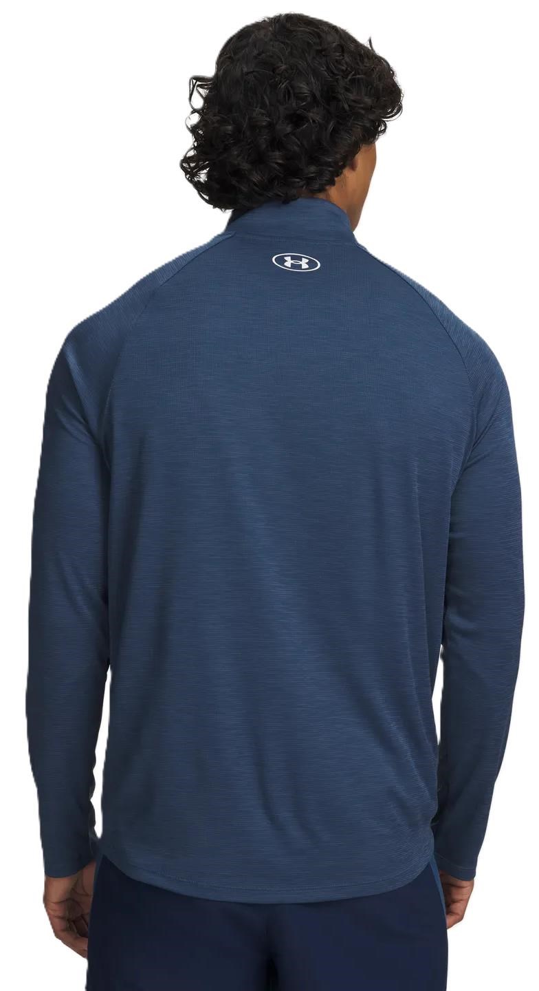 Under Armour Tech Textured 1/2 Zip Herren Oberteil, dunkelblau