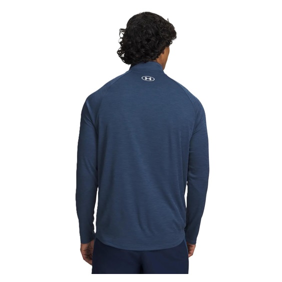 Under Armour Tech Textured 1/2 Zip Herren Oberteil, dunkelblau