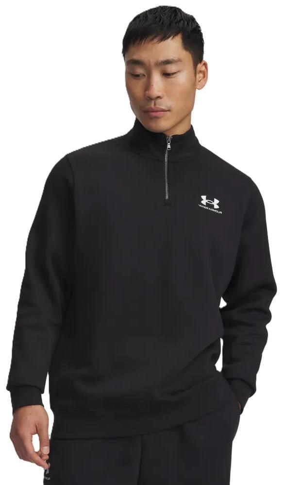 Under Armour Icon Fleece 1/4 Zip Herren Sweatshirt, schwarz