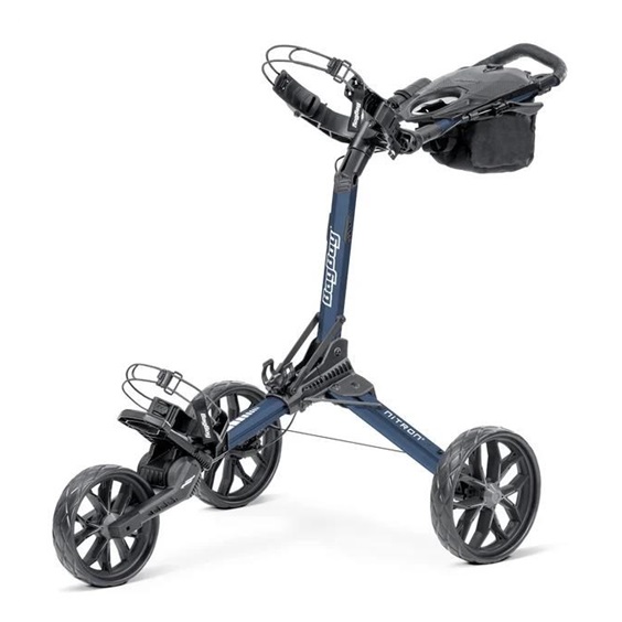 Bag Boy Nitron Auto-Open Golf Trolley, dunkelblau/grau