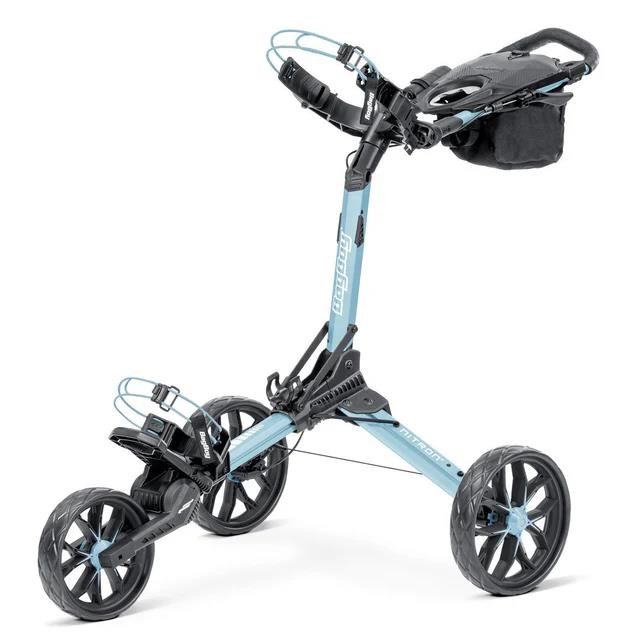 Bag Boy Nitron Auto-Open Golf Trolley, ice blau/weiss
