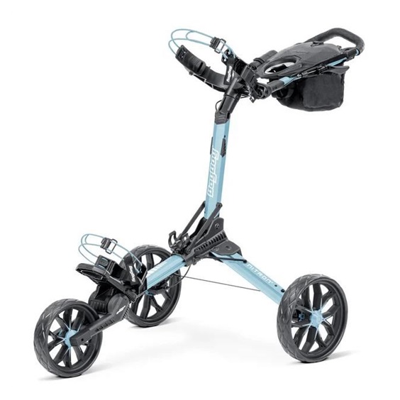 Bag Boy Nitron Auto-Open Golf Trolley, ice blau/weiss