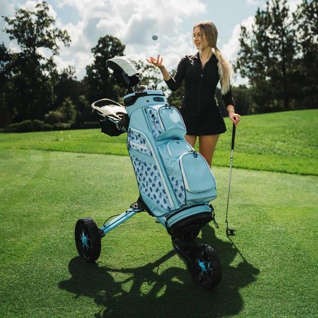 Bag Boy Nitron Auto-Open Golf Trolley, ice blau/weiss