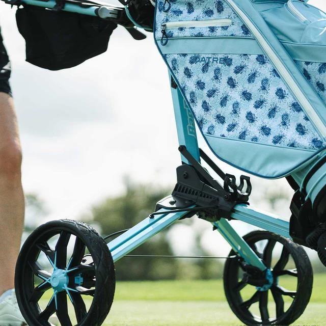 Bag Boy Nitron Auto-Open Golf Trolley, ice blau/weiss