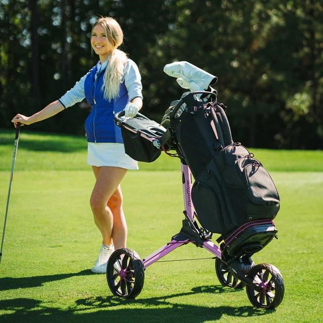 Bag Boy Nitron Auto-Open Golf Trolley, rosa/wine