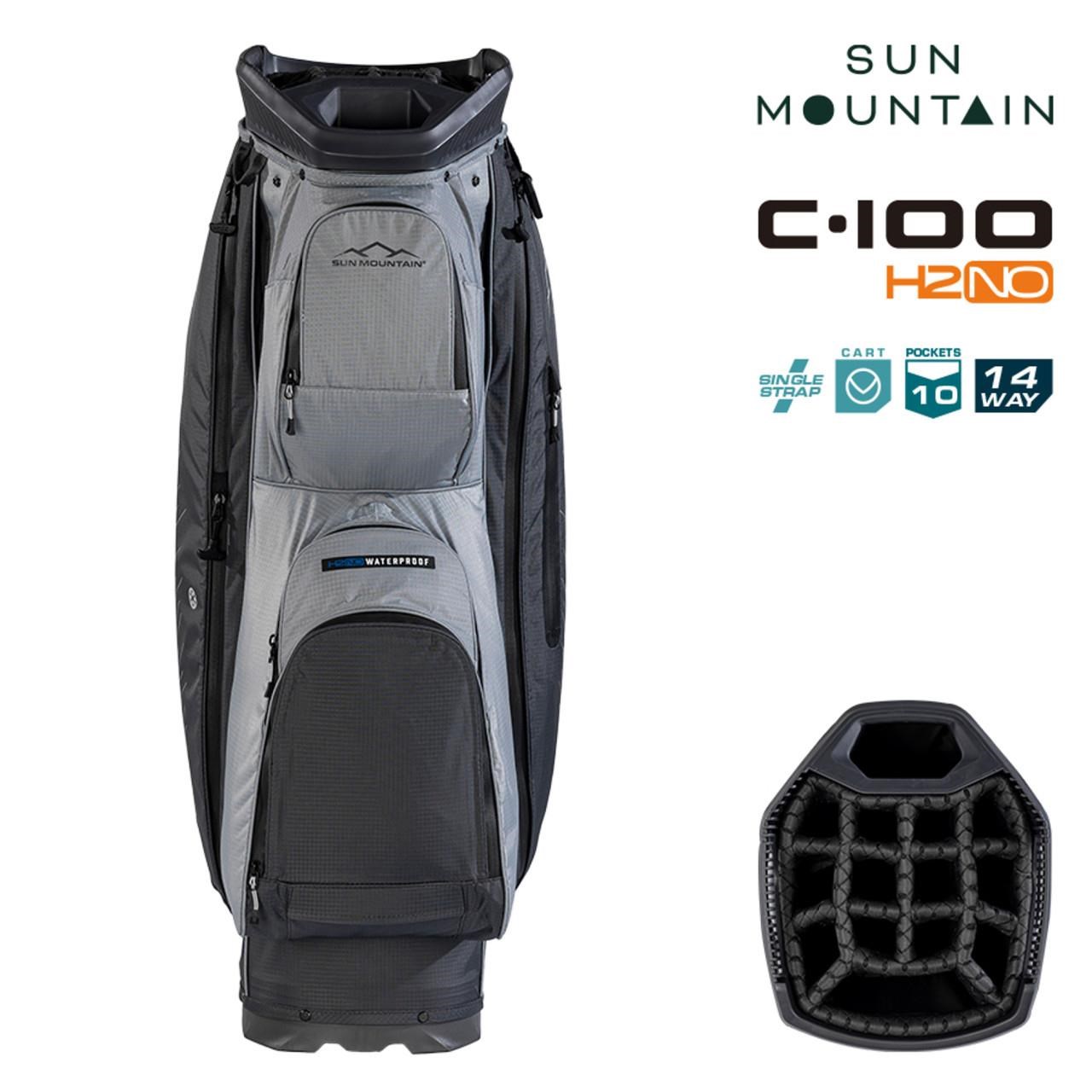 Sun Mountain H2NO C100 Waterproof Cartbag 14 WAY, steel/cadet
