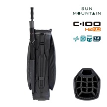 Sun Mountain H2NO C100 Waterproof Cartbag 14 WAY, steel/cadet