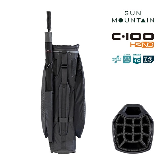 Sun Mountain H2NO C100 Waterproof Cartbag 14 WAY, steel/cadet