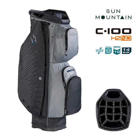Sun Mountain H2NO C100 Waterproof Cartbag 14 WAY, steel/cadet