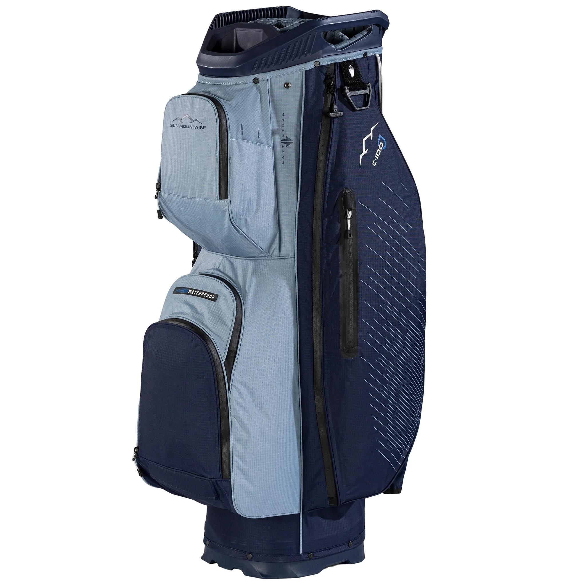 Sun Mountain H2NO C100 Waterproof Cartbag 14 WAY, navy/ash/platinum