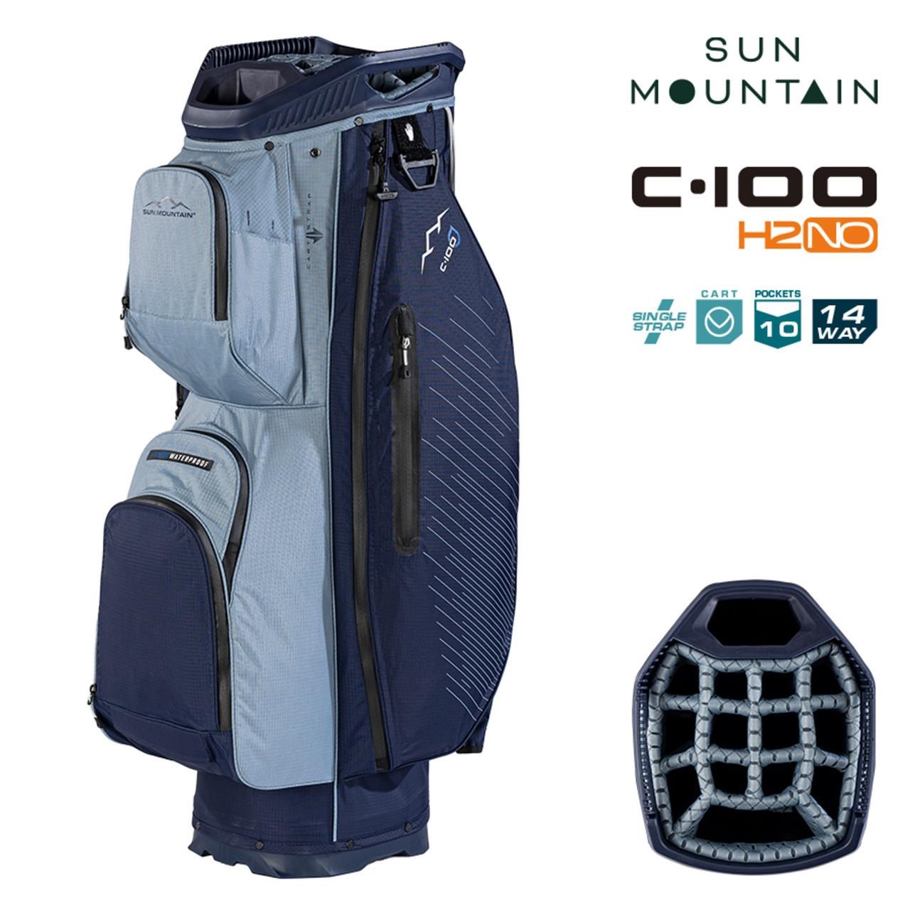 Sun Mountain H2NO C100 Waterproof Cartbag 14 WAY, navy/ash/platinum