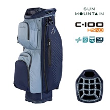 Sun Mountain H2NO C100 Waterproof Cartbag 14 WAY, navy/ash/platinum