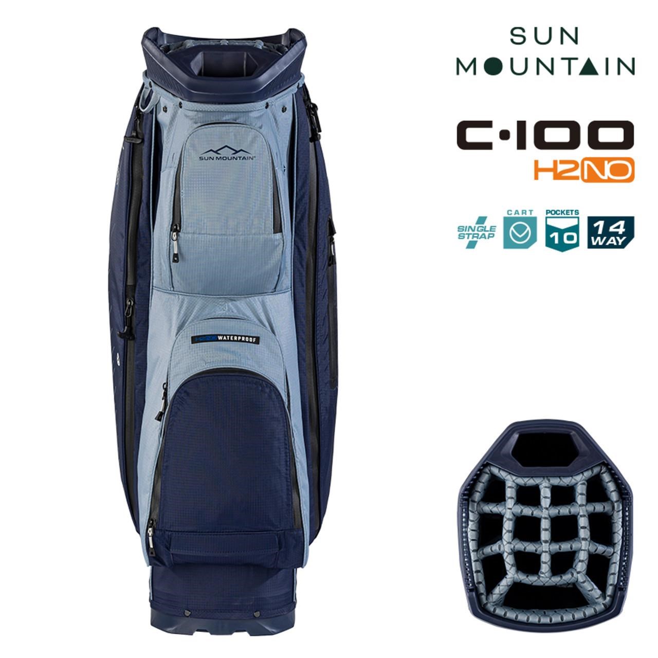 Sun Mountain H2NO C100 Waterproof Cartbag 14 WAY, navy/ash/platinum