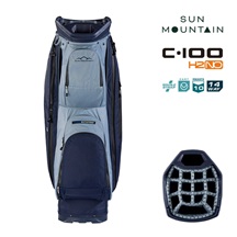 Sun Mountain H2NO C100 Waterproof Cartbag 14 WAY, navy/ash/platinum